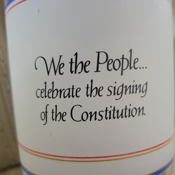 Vintage US Constitution 200th Anniversary We the People Frosted Glasses set of 2 - Picture 3 of 8